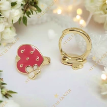 Buba 14K Gold Filled antiallergén szíves kislány fülbevaló pink