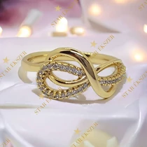 Matea antiallergén 14K Gold Filled végtelen gyűrű 54-es