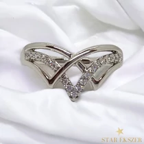 Agnes antiallergén White Gold Filled gyűrű 52-es