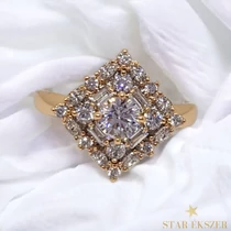 Yara antiallergén Gold Filled köves gyűrű 54-es