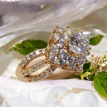 Karen antiallergén Gold Filled luxus gyűrű 52-es