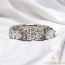 Adela antiallergén White Gold Filled gyűrű 54-es