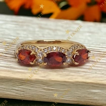 Adela antiallergén Gold Filled gyűrű 52-es piros