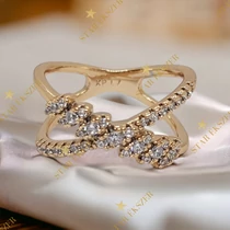 Ellen Antiallergén Gold Filled "X" gyűrű 52-es