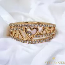 Anne Antiallergén Gold Filled szíves gyűrű 54-es