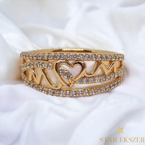 Anne Antiallergén Gold Filled szíves gyűrű 52-es