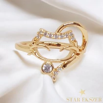 Mirci antiallergén Gold Filled cicás gyűrű 52-es 