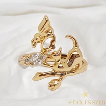 Cirmi antiallergén Gold Filled cicás gyűrű 52-es 