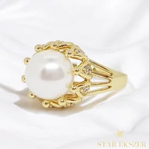 Gilda antiallergén Gold Filled gyöngyös gyűrű 57-es