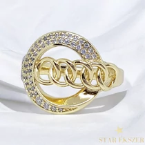 Audi 14K antiallergén Gold Filled gyűrű 52-es