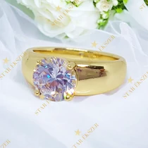 Grace 14K antiallergén Gold Filled köves gyűrű 52-es