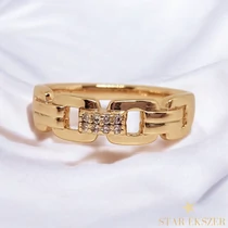Janett 18K antiallergén Gold Filled gyűrű 52-es