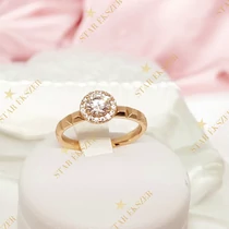 Fresita 18K antiallergén Gold Filled köves gyűrű 52-es