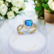 Martina 14K antiallergén Gold Filled gyűrű türkiz 52-es