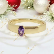 Tina 14K antiallergén Gold Filled gyűrű lila 54-es