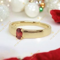 Tina 14K antiallergén Gold Filled gyűrű piros 52-es