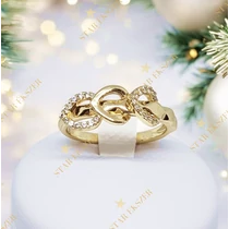 Blanka 14K antiallergén Gold Filled szíves gyűrű 57-es