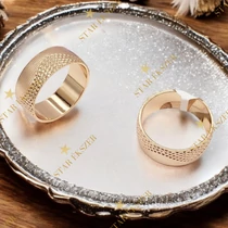 Wave 18K antiallergén Gold Filled karikagyűrű 57-es