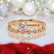 Nairobi 18K antiallergén Gold Filled gyűrű 54-es