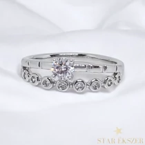 Nairobi antiallergén White Gold Filled gyűrű 52-es