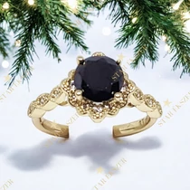 Leiria 14K antiallergén Gold Filled gyűrű 59-es fekete