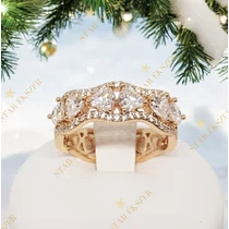 Almada 18K antiallergén Gold Filled gyűrű 57-es