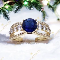 Padova 14K antiallergén Gold Filled gyűrű 54-es kék