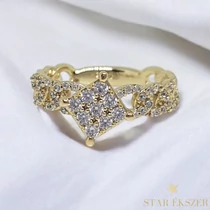 Nóra 14K Gold Filled antiallergén gyűrű 52-es