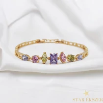 Meilan Gold Filled antiallergén köves karkötő 17cm színes