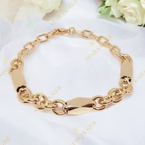 Csongi 18K Gold Filled antiallergén férfi karkötő 19cm 