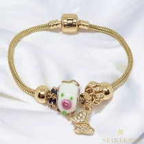 Pandi 14K Gold Filled antiallergén pillanagós karkötő 17cm 