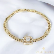 Sára 14K Gold Filled antiallergén karkötő 17/19cm fehér