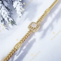 Sára 14K Gold Filled antiallergén karkötő 17/19cm fehér