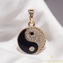 Jin Jang Antiallergén Gold Filled kerek medál 