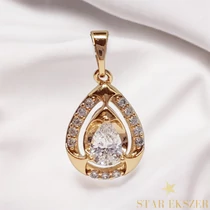 Simone Antiallergén Gold Filled köves medál 