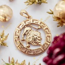 Horoszkópos Antiallergén Gold Filled medál Oroszlán