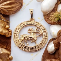 Horoszkópos Antiallergén Gold Filled medál Nyilas