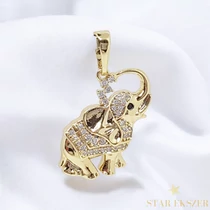 Szerencsehozó Elefánt 14K Antiallergén Gold Filled medál 