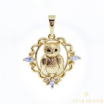 Baglyos 14K Gold Filled antillergén medál