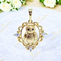 Baglyos 14K Gold Filled antillergén medál