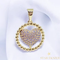 Morena 14K Gold Filled antillergén szív medál