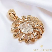 Rozetta 18K Gold Filled antillergén medál fehér