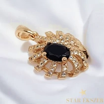 Rozetta 18K Gold Filled antillergén medál fekete