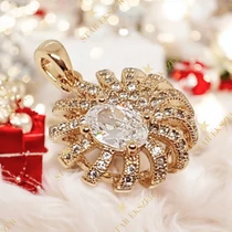 Rozetta 18K Gold Filled antillergén medál fehér