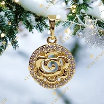 Liege 14K Gold Filled antillergén virág medál 