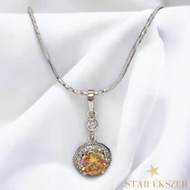 Emma White Gold Filled antiallergén medálos nyaklánc 50cm pezsgő