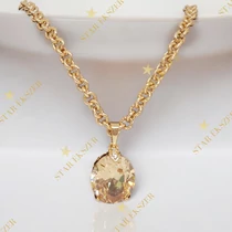 Bora Gold Filled antiallergén pezsgő köves nyaklánc 50cm