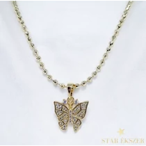 Parisa 14K Gold Filled antiallergén pillangó medálos nyaklánc 45cm
