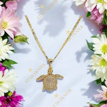 Teknősbékás 14K Gold Filled antiallergén nyaklánc 50cm