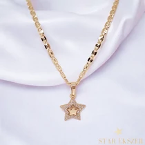 Csillag medálos18K Gold Filled antiallergén nyaklánc 45cm